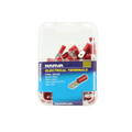 Narva Red Double Crimped Male Blade Terminal, 2.5-3mm, 6.3 x 0.8mm, 100 Pack