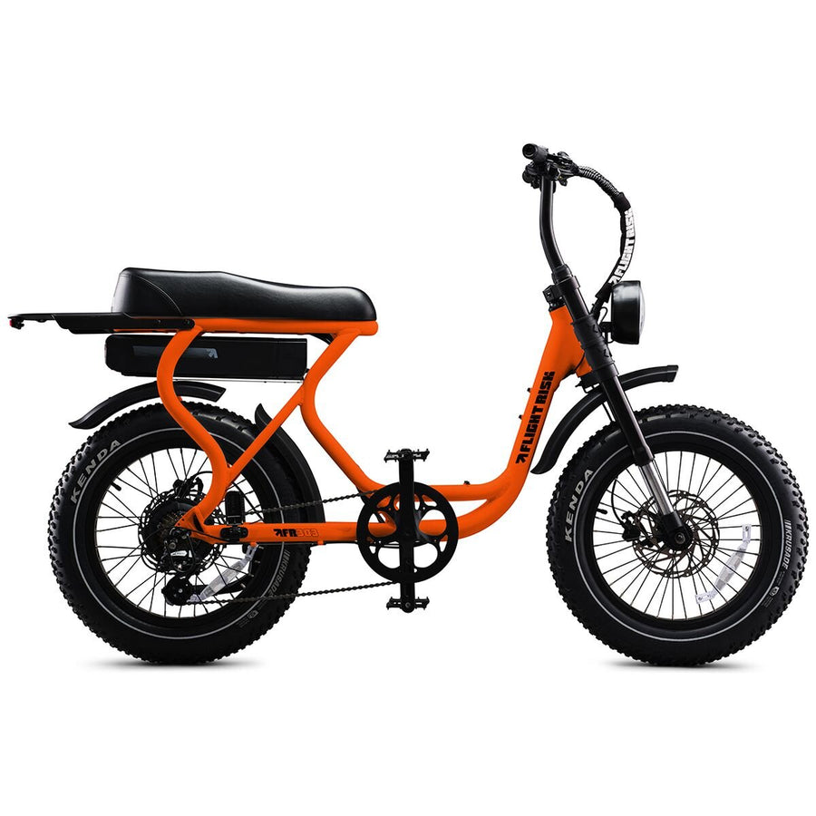 Flight Risk FR303 pass-through frame e-bike - 500W motor, up to 80km range - Orange - FR-303ORANGE