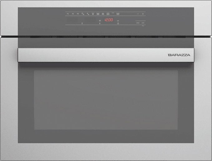 Barazza 45cm Compact Built-In Combination Microwave Oven 1000W - Stainless Steel - 11 Programs - 1MCFY