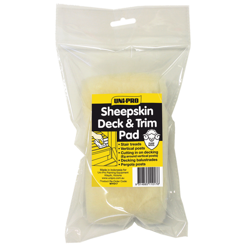 Uni Pro Deck and Trim Applicator - 140mm - Sheepskin - Stain Application - SuperSaverAU - view 1