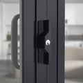 Rolltrak Black Powder-Coated Alloy Sliding Patio Door Keyed Lock Set