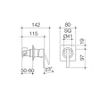 Stylus Yukon Bath Shower Mixer - 35mm Brass - Modern Design - Chrome - SuperSaverAU - view 2