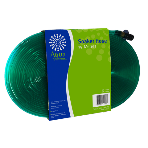 Aqua Systems 15m Fitted Soaker Hose - Garden Watering Tool - Lightweight - SuperSaverAU - view 1