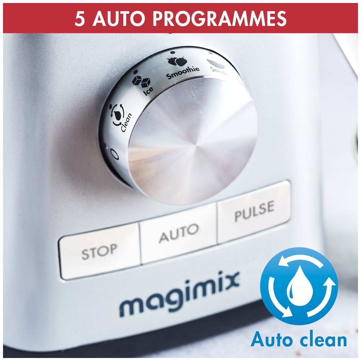 Magimix Power Blender 4 1.8L 1300W - White - Glass Jug - 5 Pre-Set Programmes - 11626AU