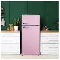 Linarie 209L Retro Top Mount Fridge - Pink Finish, Adjustable Shelves, 3 Star Energy - LK200DDPINK