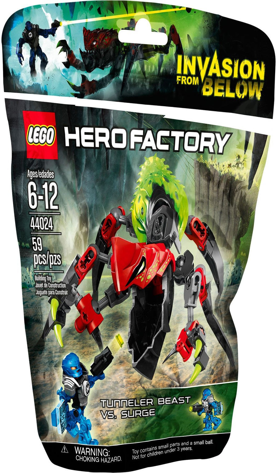 LEGO 44024 TUNNELER Beast vs. SURGE Hero Factory - SuperSaverAU - view 1
