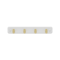 MODE 4 Brushed Brass Hooks White Board Key Rack