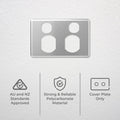 DETA Aluminium Cover 116 x 76mm Silver to Suit 6252B 6254B Series