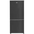 Beko 445L bottom mount fridge - dark pearl steel, NeoFrost dual cooling, 4.5 star rating - BBMB445PDX