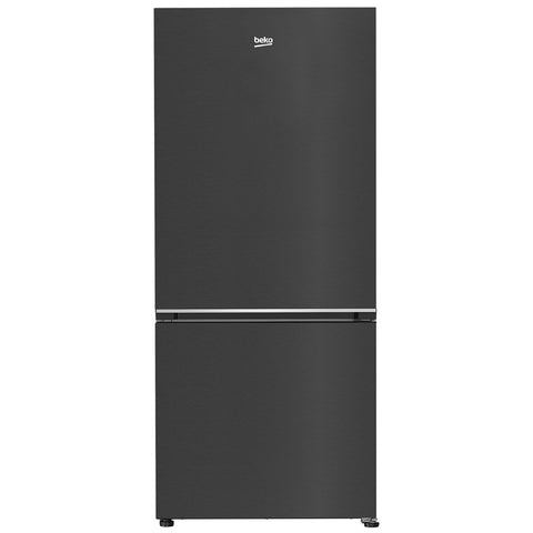 Beko 445L bottom mount fridge - dark pearl steel, NeoFrost dual cooling, 4.5 star rating - BBMB445PDX