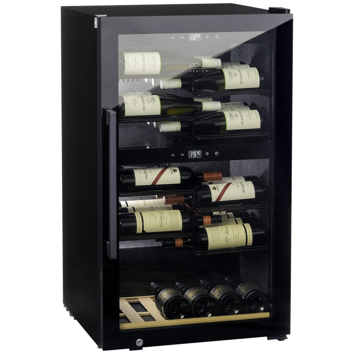 Caso Design 51 Bottle Wine Fridge - Black - Dual Zone - App Temperature Control - WF-178-PD