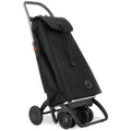 Rolser I-Max 4-Wheel Folding Trolley - Multifunctional Hook, Zippered Rear Pocket, Black - R-IMX306-1023