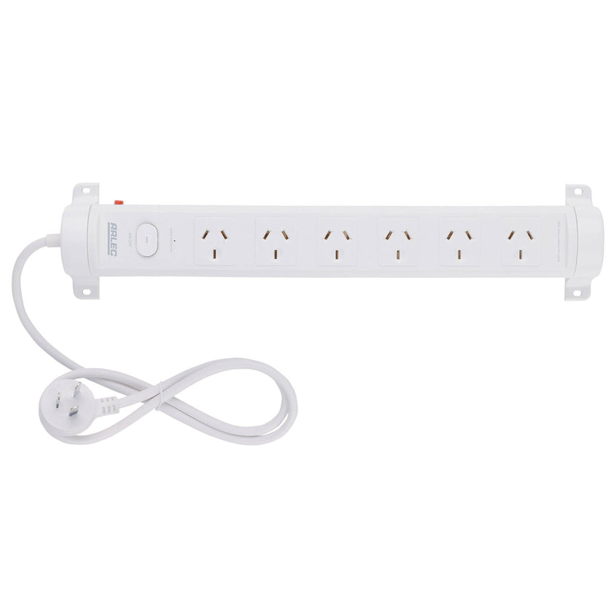 Arlec 6 Outlet Rotatable Powerboard with Surge Protection 190J PB6RT