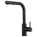 Rogerseller Tonic Square Pull Out Sink Mixer Tap - Matte Black, Brass, 5 Star WELS - 3606013911