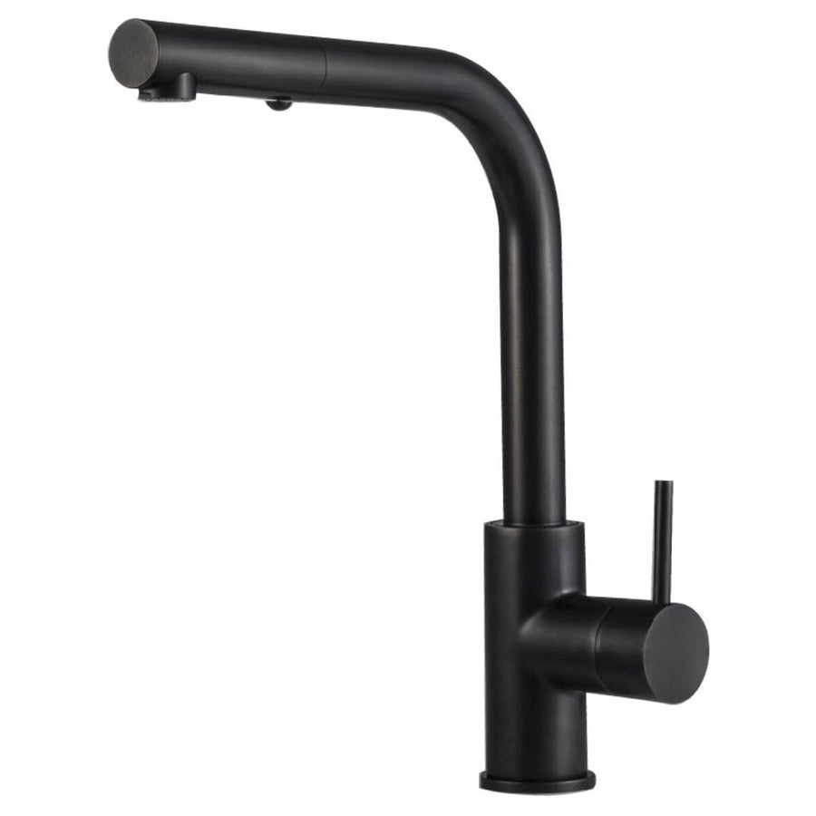 Rogerseller Tonic Square Pull Out Sink Mixer Tap - Matte Black, Brass, 5 Star WELS - 3606013911