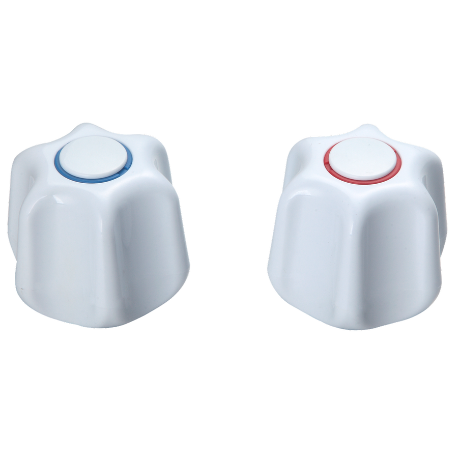 Shaw & Mason White PVC Star Style Handles Pair - Durable - Ergonomic - Easy Use - SuperSaverAU - view 1
