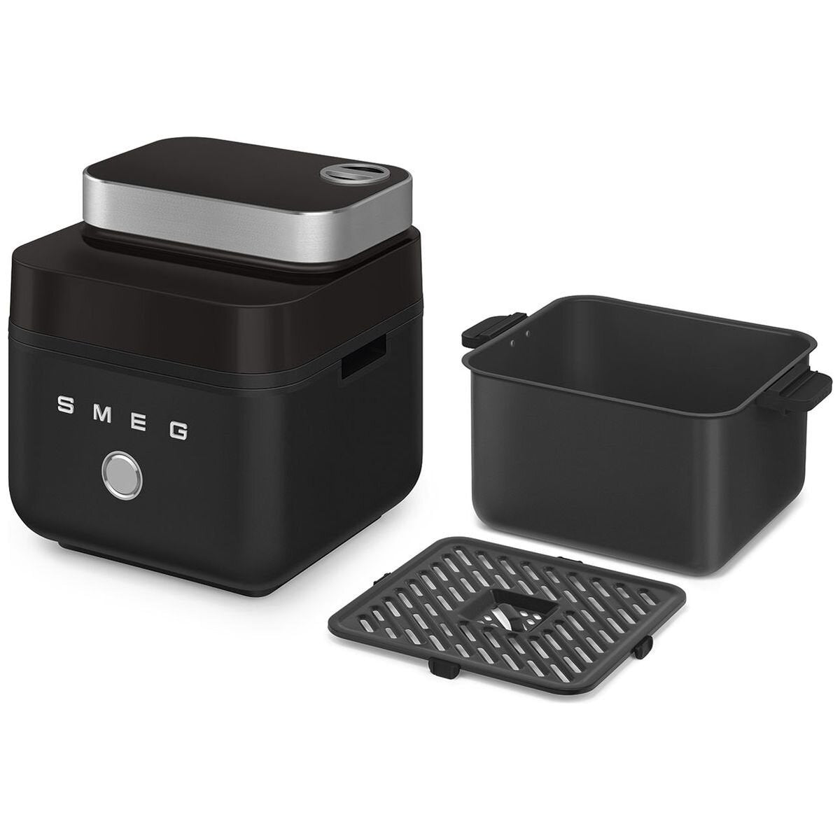 Smeg Retro Style 7.3L Air Fryer - Matte Black Finish, Crispy and Juicy+Crispy Modes - AFC01BLMAU