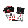 Supatool 105 Piece Tool Bag Kit, Carbon Steel, Red & Black Canvas Bag with Pockets