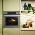 Haier 60cm 600 Series Pyrolytic Oven - 78L, 16 Functions, Steam Assist Plus, Air Fry, Grey - HWO60S16TPG5