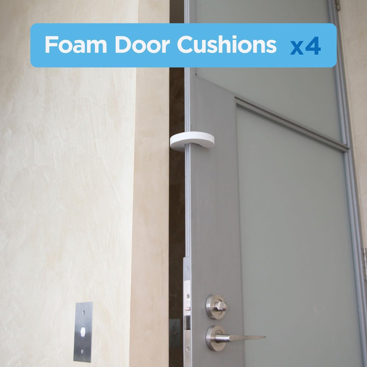 Perma Child Safety Foam Door Cushions - 90mm x 15mm x 90mm - Foam - Easy Install - 4 Pack - SuperSaverAU - view 2