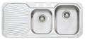 Oliveri Petite 1080mm 1 and 3/4 Bowl Sink - Left Hand Drainer, Rear Waste Outlets, Lead-Free - PE3123TH