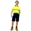 Citeco Mens Hi Vis Short Sleeve Polo, Reflective Polyester, Yellow - Size M