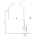 Oliveri Venice gooseneck mixer tap - chrome - 5 star WELS - low lead brass body - VE520FCR