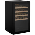 Omega 34 Bottle Freestanding Single Zone Wine Cabinet - Black, Double Glazed UV Glass Door - OCWFS34SB