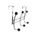 Adoored 6 Hook Satin Chrome Over The Door Hook Rack - Steel - Durable - SuperSaverAU - view 1