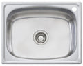 Oliveri 45L single bowl laundry tub - Polished stainless steel with right-hand tap hole - TI45RTH