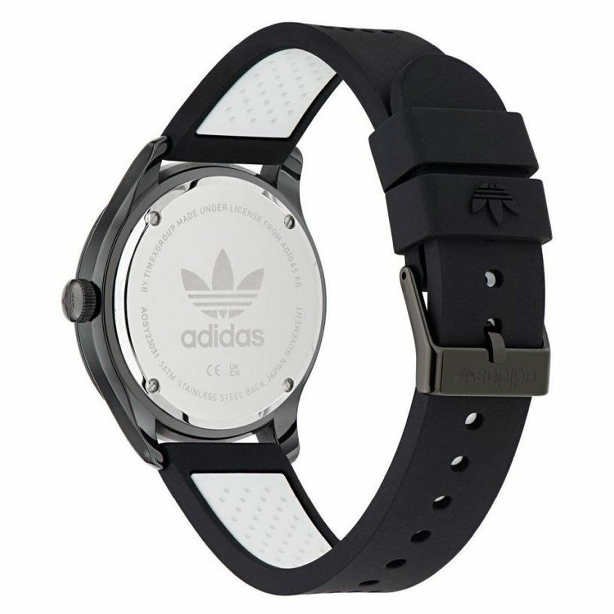 Adidas Originals Code One Silicone Strap Wristwatch Ceramic Case Black Dial AOSY23031 — image 3