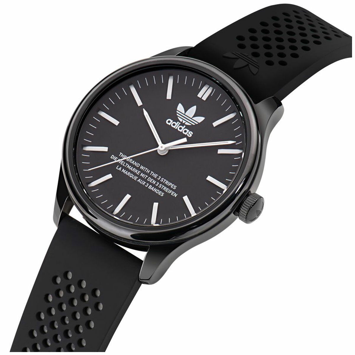 Adidas Originals Code One Silicone Strap Wristwatch Ceramic Case Black Dial AOSY23031 — image 4