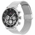 Tommy Hilfiger Legend Stainless Steel Mesh Wristwatch Mens 44mm Black Dial 1710708