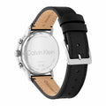 Calvin Klein Gauge Black Leather Wristwatch Mens Blue Dial 41mm Case — image 2