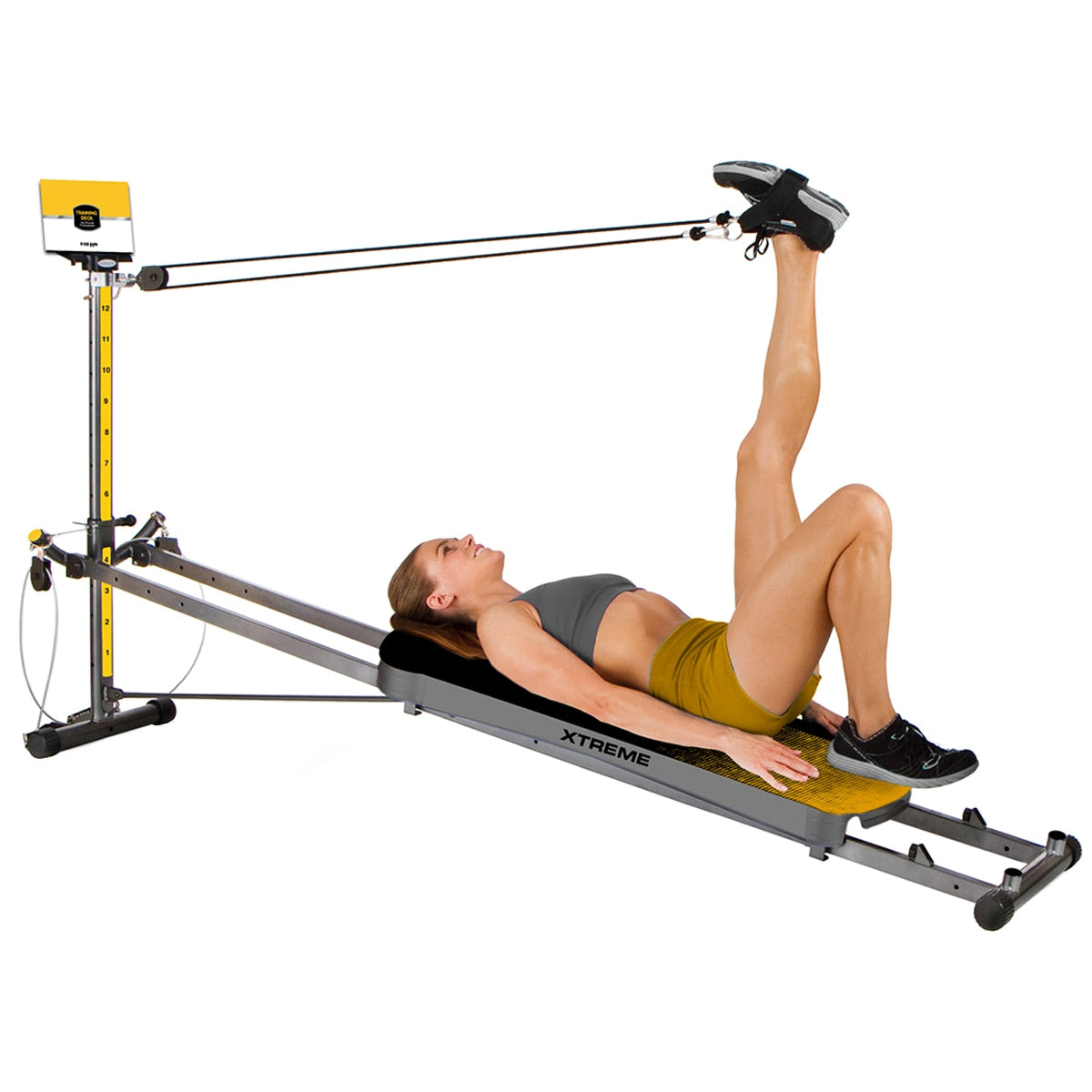 Total Gym Xtreme Black and Yellow, 239.5 x 40.7 x 109.7 cm, Total Body Workout - SuperSaverAU - view 4