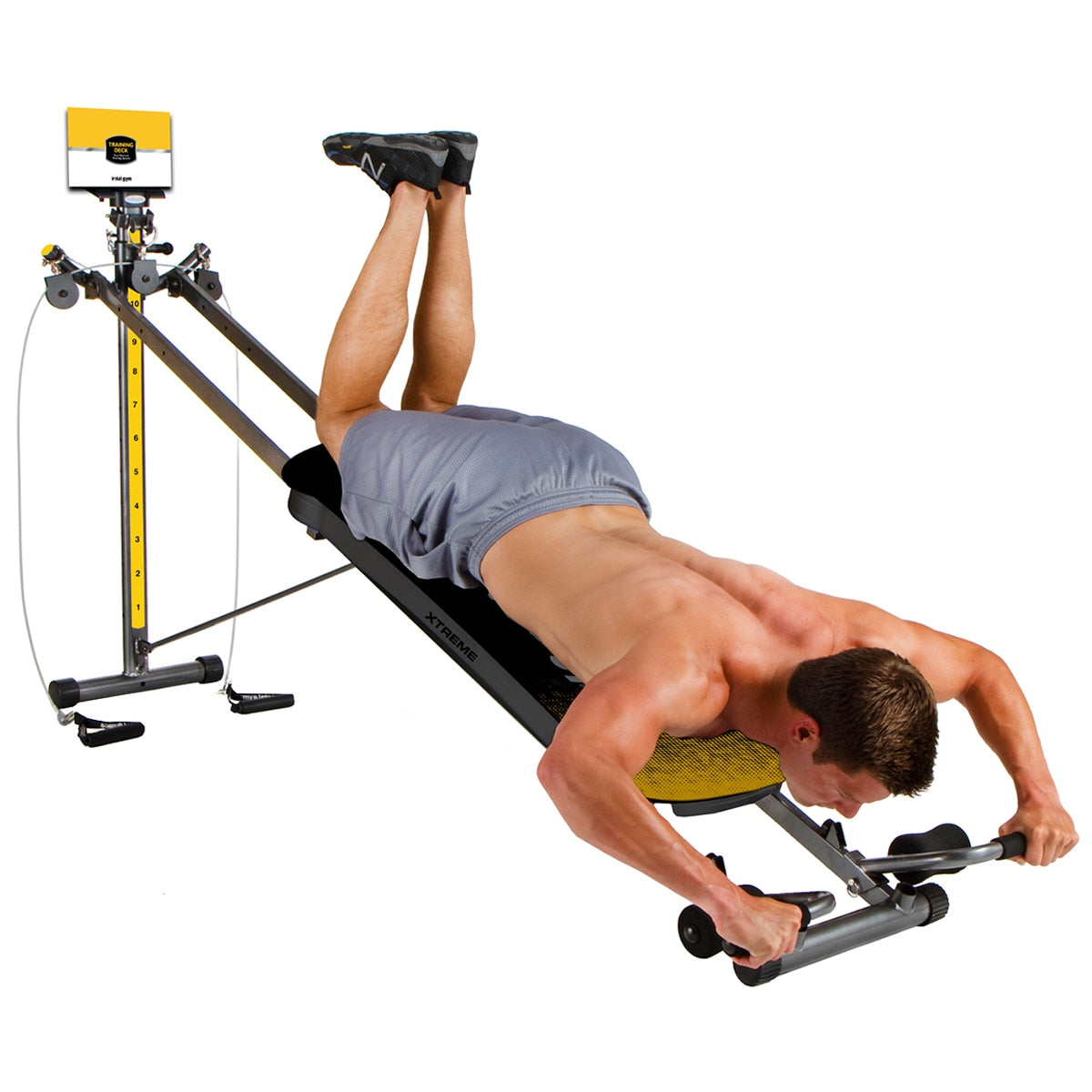 Total Gym Xtreme Black and Yellow, 239.5 x 40.7 x 109.7 cm, Total Body Workout