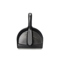 All Set Dustpan and Brush Set, Compact with Soft Rubber Lip & Hanging Hook, Black