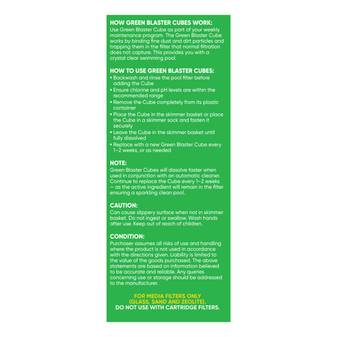 Hy-Clor Green Blaster Cube Plus Inhibitor 2 Pack Water Soluble Gel