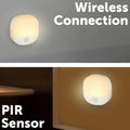 Arlec 67 x 22mm White Rechargeable Motion Sensor Square Night Light - 2 Pack NL4299