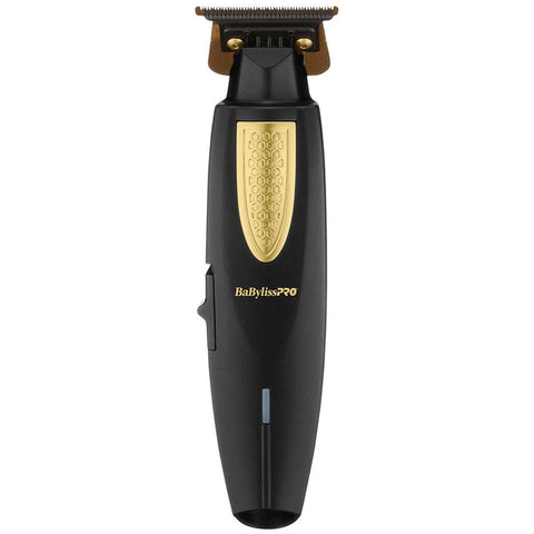 BaBylissPRO Lithium FX Cord/Cordless Trimmer - Black - 6800rpm Motor, Gold Titanium Blade - 900904
