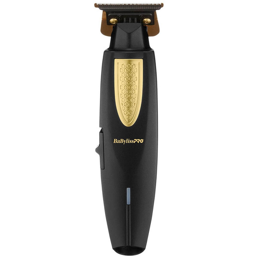BaBylissPRO Lithium FX Cord/Cordless Trimmer - Black - 6800rpm Motor, Gold Titanium Blade - 900904