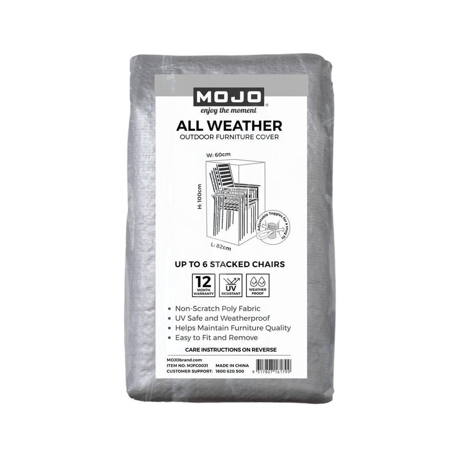 Mojo All Weather 6 Stack of Chairs Cover 600mm x 1000mm - UV Resistant, Weatherproof - SuperSaverAU - view 1