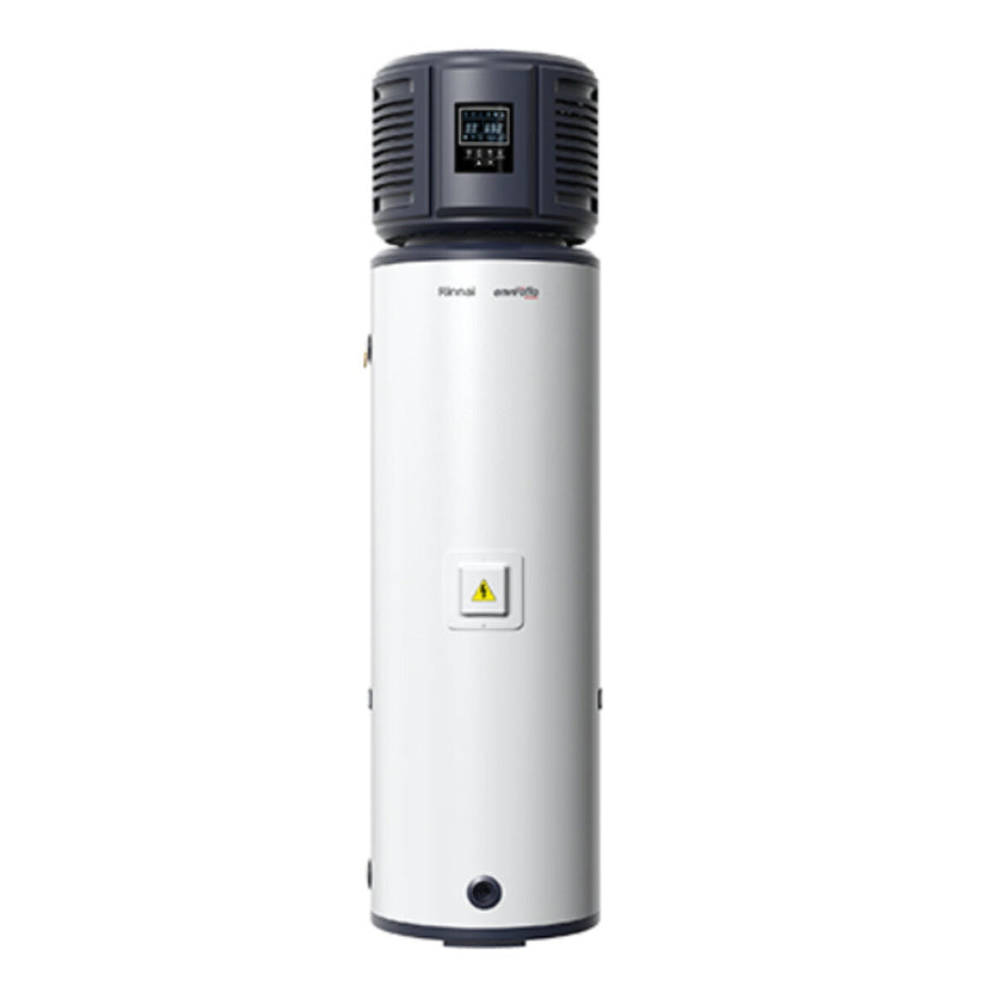 Rinnai Enviroflo 180L vitreous enamel heat pump hot water system - Wi-Fi timer, four modes - EHPT180VM