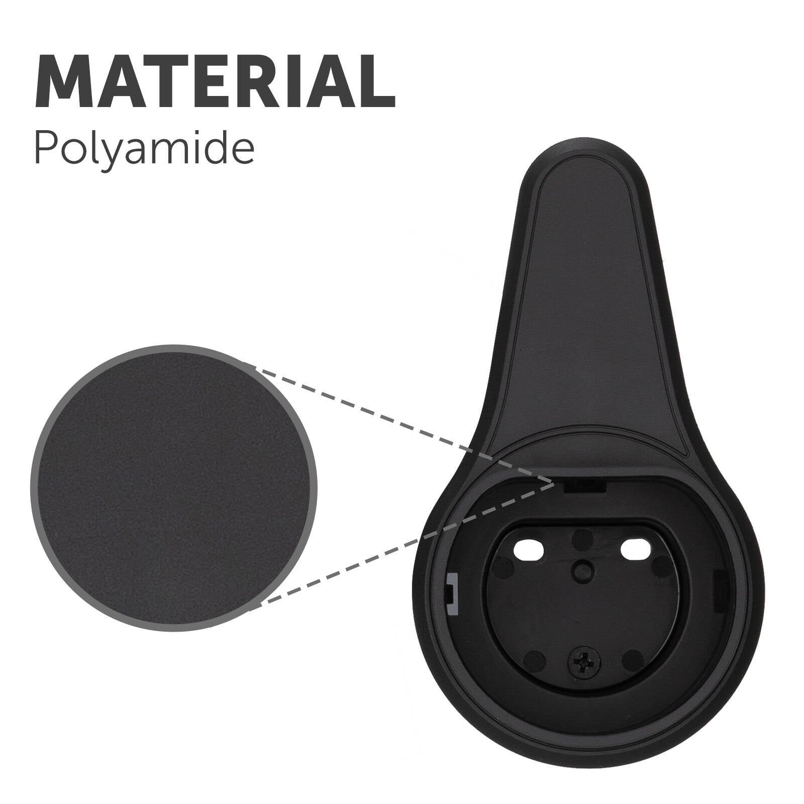 Arlec EV Wall Mount Type 2 Connector Cable Holder, Black Polyamide