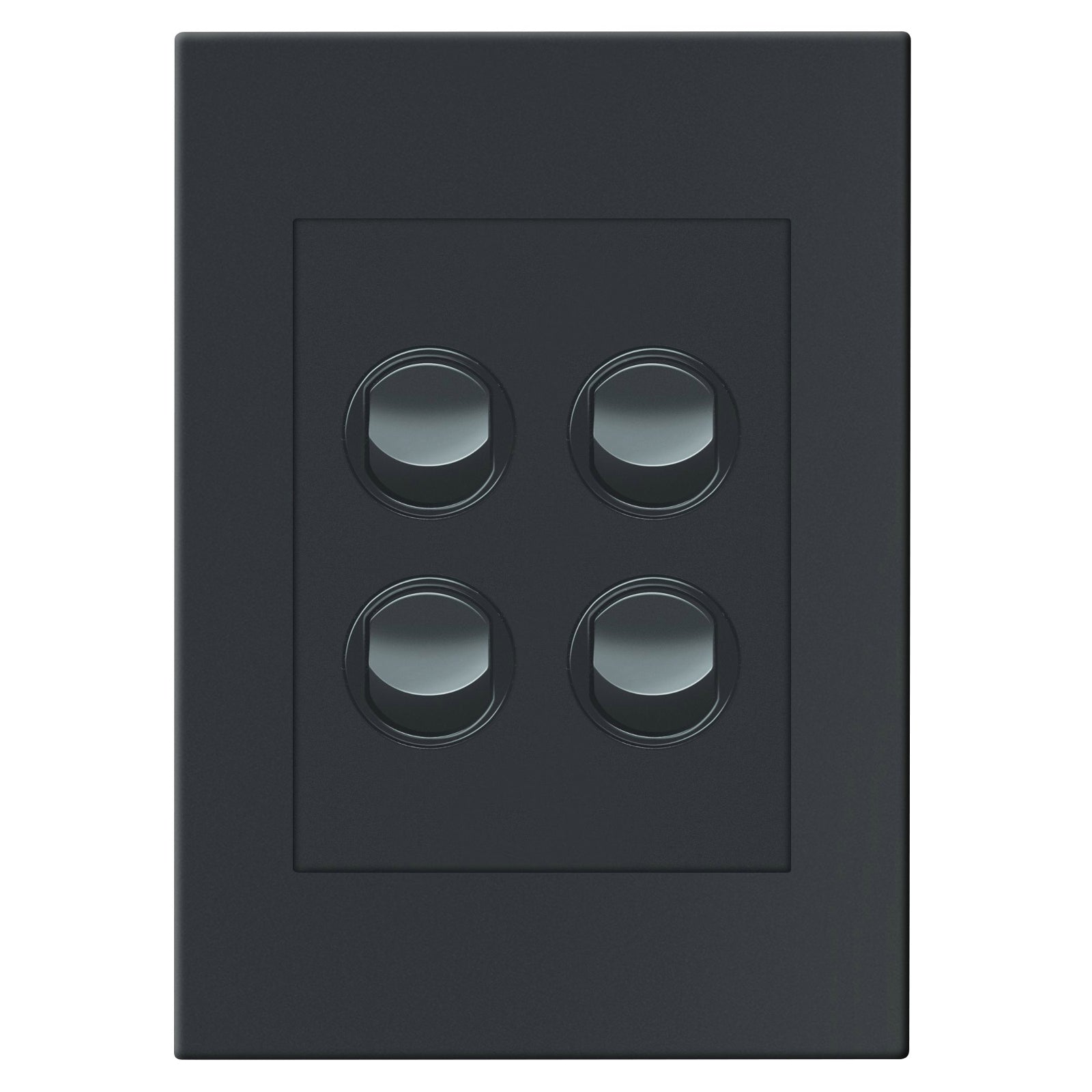 HPM VIVO 4 Gang Wall Switch, Grey, 10A 240V 2 Way (EV770/4GR)
