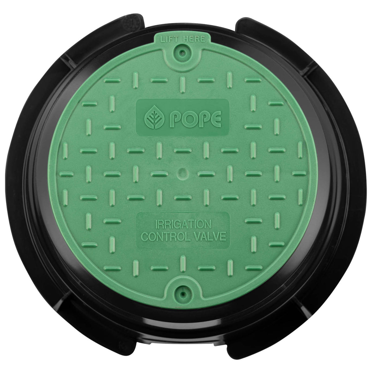 Pope Round Valve Box - Black & Green Polyethylene, Below Ground Solenoid Housing