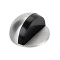 45 mm Round Floor Mount Door Stop Rubber Bumper Wall Protector - Silver