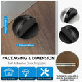 45 mm Round Floor Mount Door Stop Rubber Bumper Wall Protector - Silver - view 4