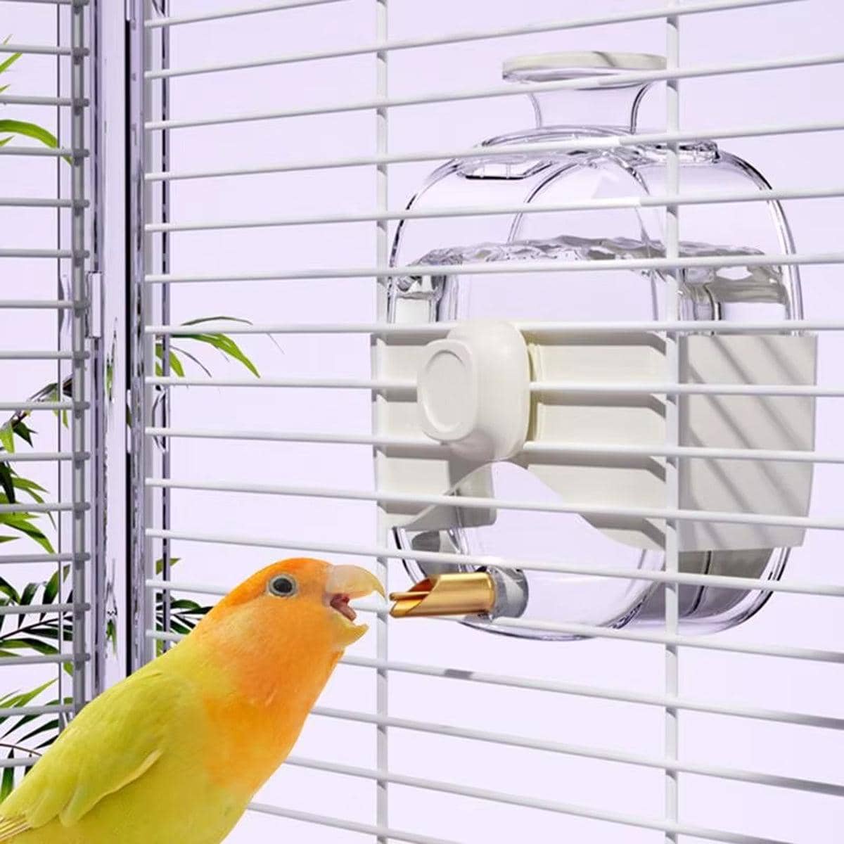 450 ml Parrot Water Bottle with Adjustable Height, Automatic Bird Drinker Feeder - view 4