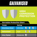 Pinnacle 200 x 12mm Galvanised Steel High Security Padbolt